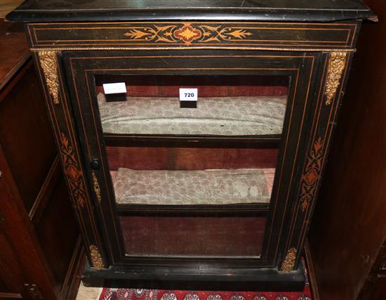 Victorian ebonised pier cabinet(-)